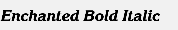 Enchanted Bold Italic
