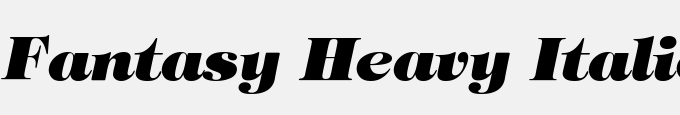 Fantasy Heavy Italic
