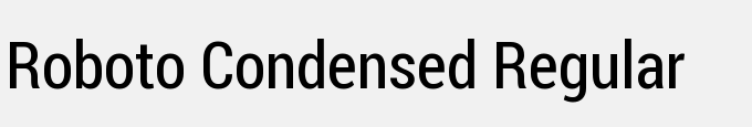 Roboto Condensed Regular