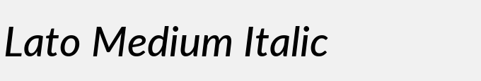 Lato Medium Italic