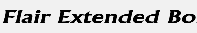 Flair Extended Bold Italic