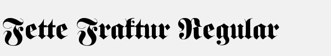 Fette Fraktur Regular