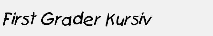 First Grader Kursiv