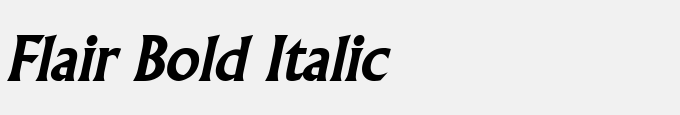 Flair Bold Italic