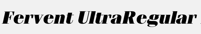 Fervent Ultra-Regular Italic