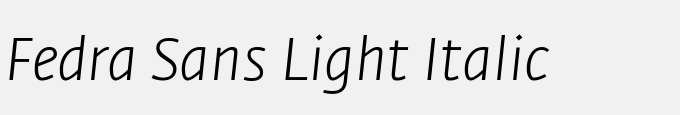 Fedra Sans Light Italic