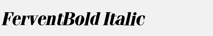 Fervent-Bold Italic