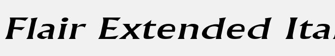 Flair Extended Italic