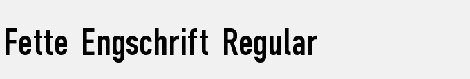 Fette Engschrift Regular
