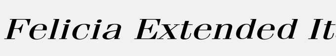 Felicia Extended Italic