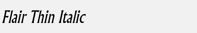 Flair Thin Italic