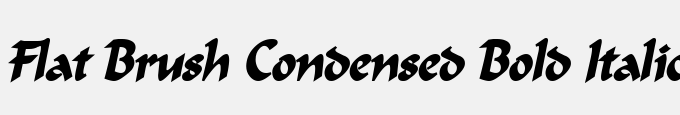 Flat Brush Condensed Bold Italic