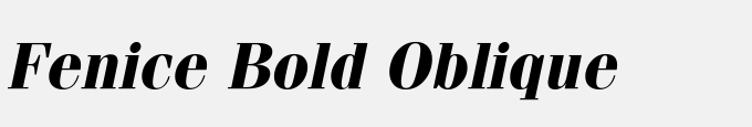 Fenice Bold Oblique
