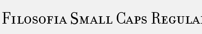 Filosofia Small Caps Regular