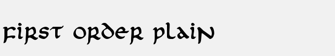 First Order Plain