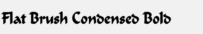 Flat Brush Condensed Bold