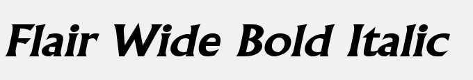 Flair Wide Bold Italic