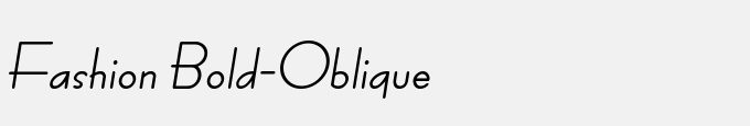 Fashion Bold-Oblique