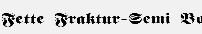 Fette Fraktur-Semi Bold Wd