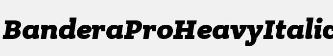 Bandera Pro Heavy Italic