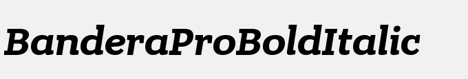 Bandera Pro Bold Italic