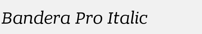 Bandera Pro Italic