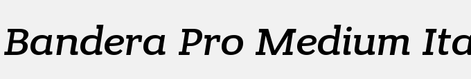 Bandera Pro Medium Italic