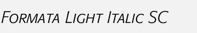Formata Light Italic SC
