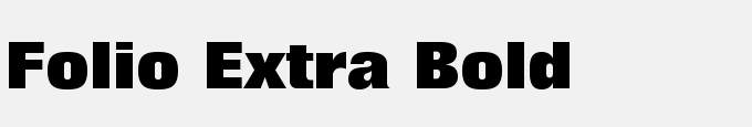 Folio Extra Bold