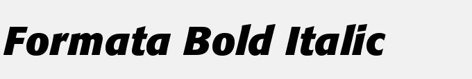 Formata Bold Italic