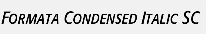 Formata Condensed Italic SC