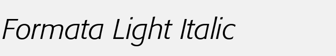 Formata Light Italic