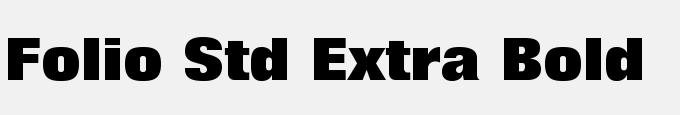 Folio Std Extra Bold