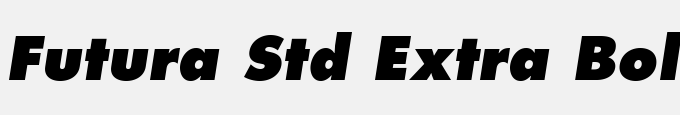 Futura Std Extra Bold Oblique