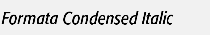 Formata Condensed Italic
