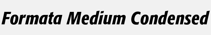 Formata Medium Condensed Italic