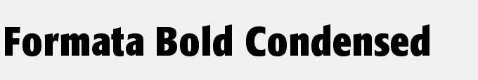 Formata Bold Condensed