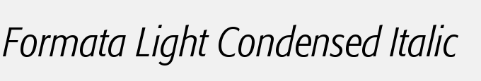 Formata Light Condensed Italic