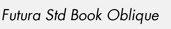 Futura Std Book Oblique