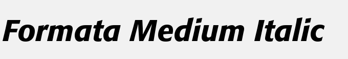 Formata Medium Italic