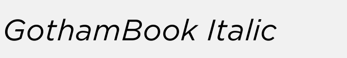Gotham-Book Italic