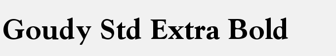 Goudy Std Extra Bold