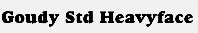 Goudy Heavyface Std