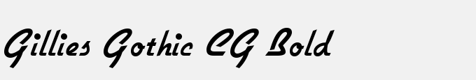 Gillies Gothic CG Bold