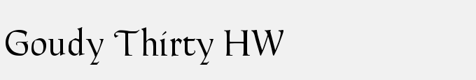 Goudy Thirty HW