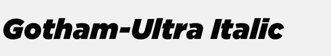 Gotham-Ultra Italic