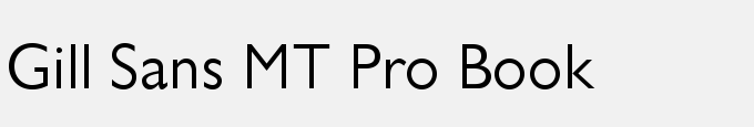 Gill Sans MT Pro Book