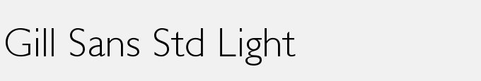 Gill Sans Std Light