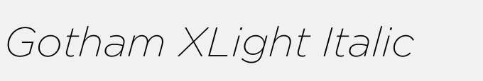 Gotham-XLight Italic
