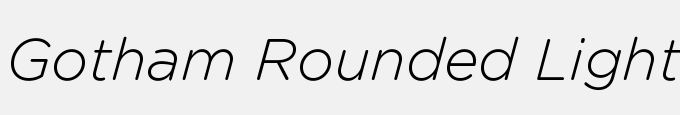 Gotham Rounded Light Italic